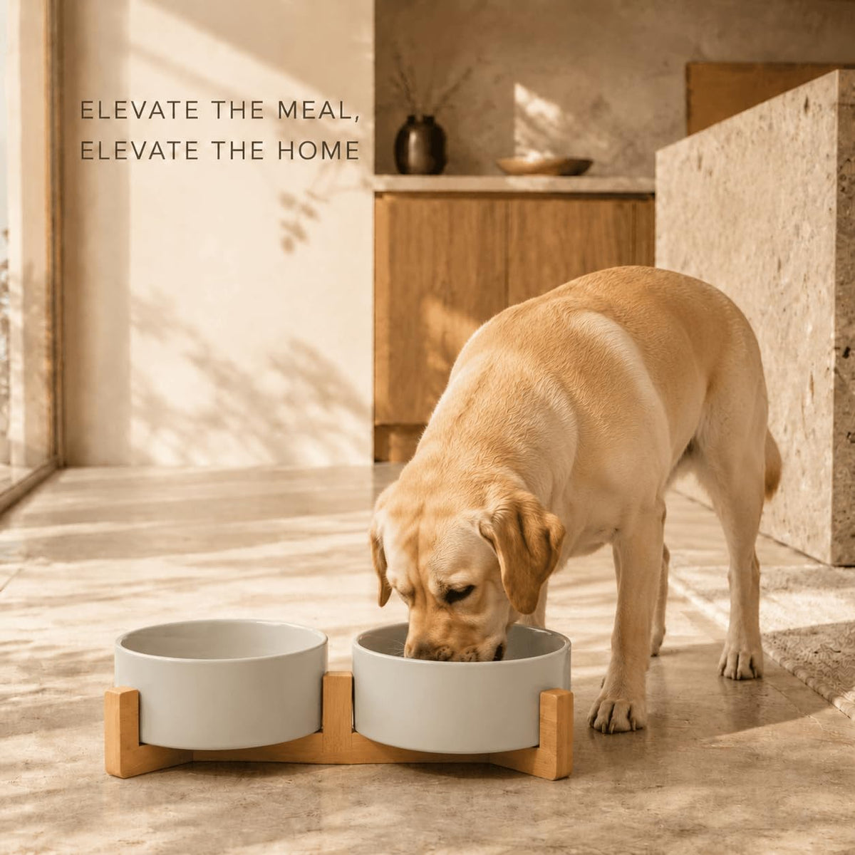 SPUNKYJUNKY Pet Feeder in 5 cups, Grey × 2