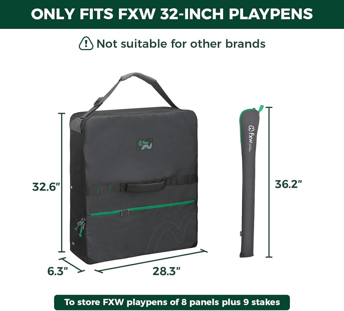 FXW Carrier Bag Case in 32 inch(2 Packs), Black