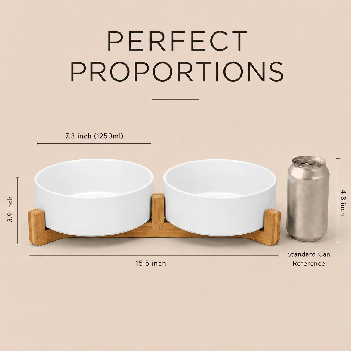 SPUNKYJUNKY Pet Feeder in 5 cups, White × 2