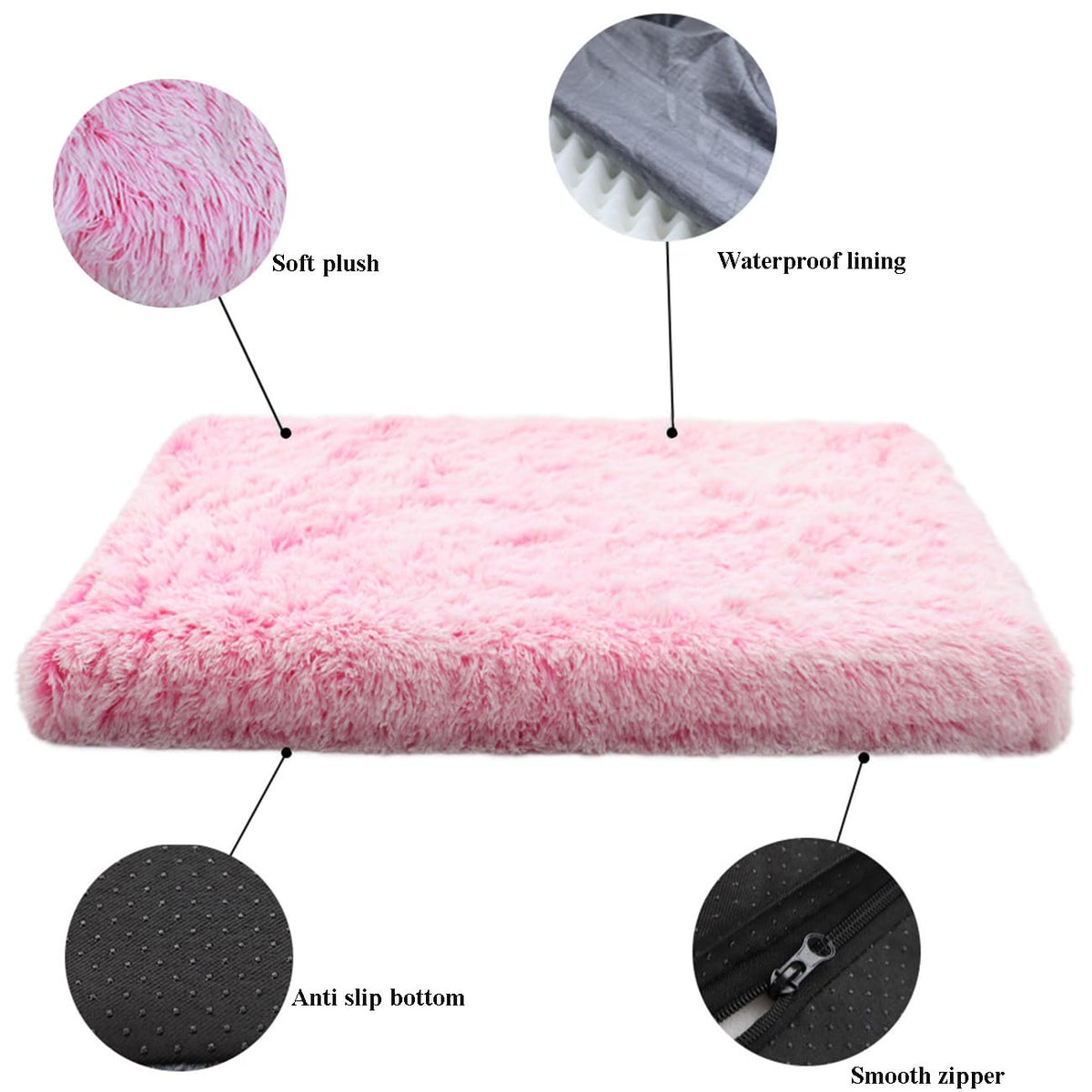 BECNBEAU Pet Bed Mat in S, Pink