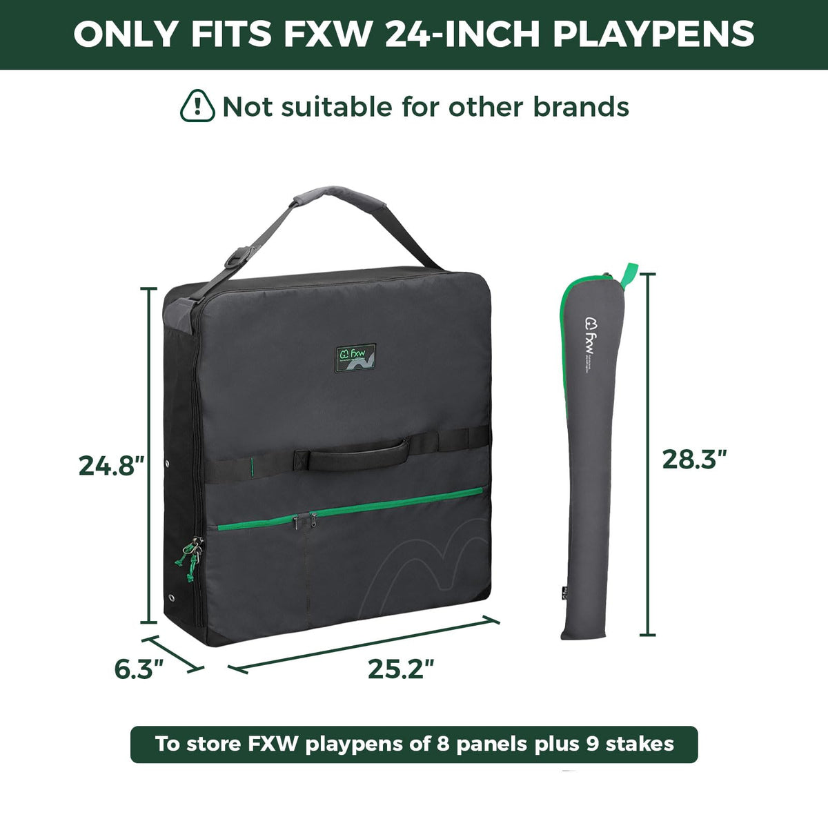 FXW Carrier Bag Case in 24 inch(1 Pack), Black