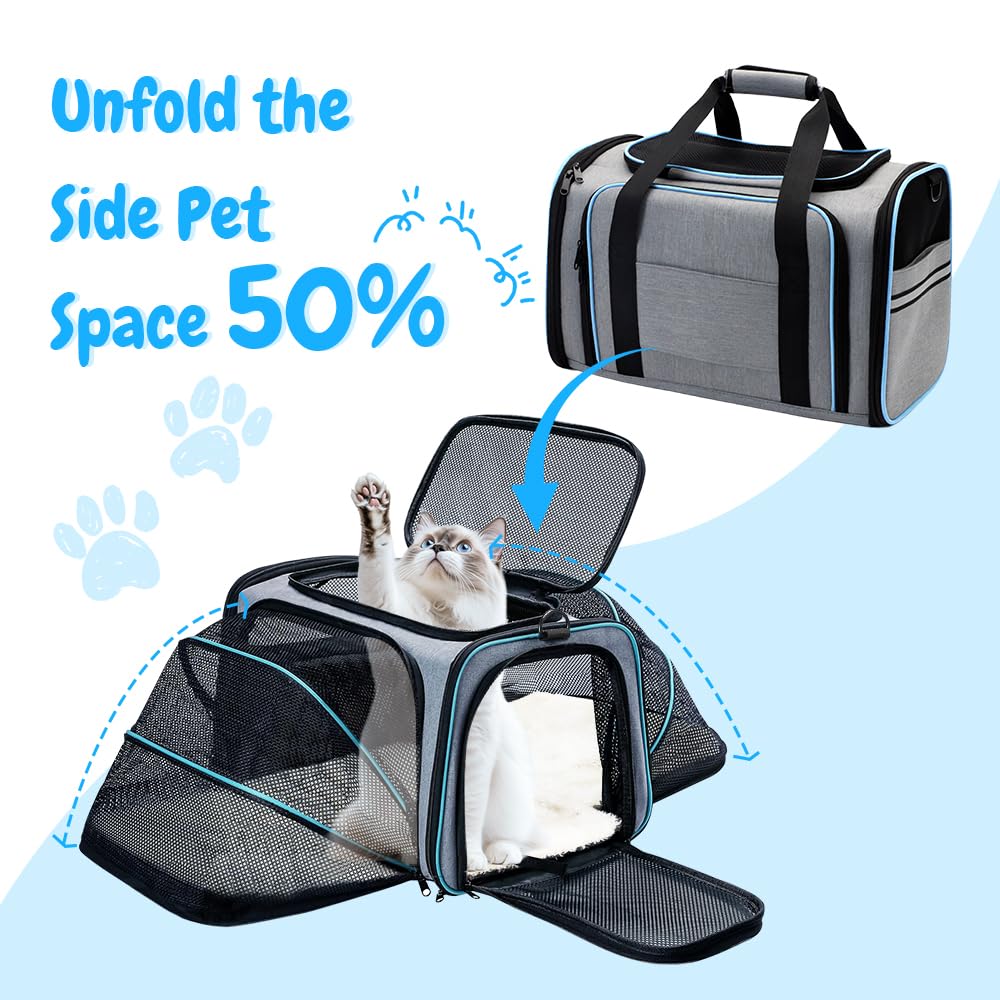 Srinlon ㅤ Animal Carrier in 18.0"L x 11.0"W x 11.0"H, Blue