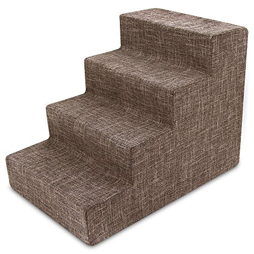 Best Pet Supplies Animal Stair in H: 18 Inches, Brown Linen