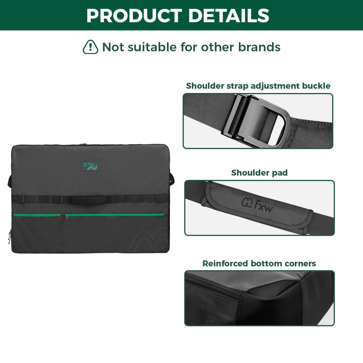 FXW Carrier Bag Case in 45 inch(1 Pack), Black