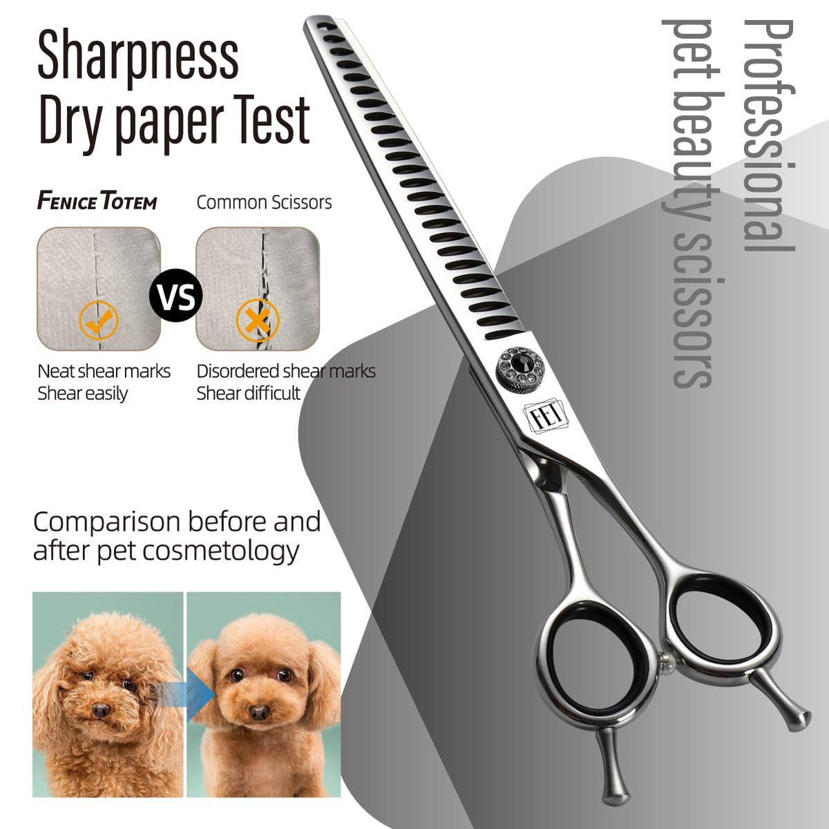 FENICE TOTEM Scissors in 7.5 inch, Chunker