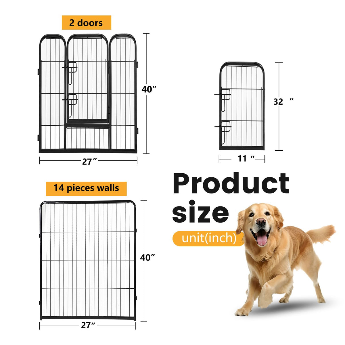 FDW Pet Playpen in Black