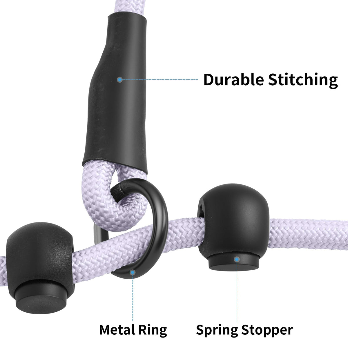 kazazoo Leash in Adjustable, 5.5ft to 8.5ft, Light Purple