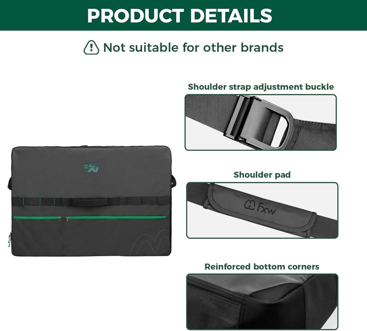 FXW Carrier Bag Case in 40 inch(2 Packs), Black