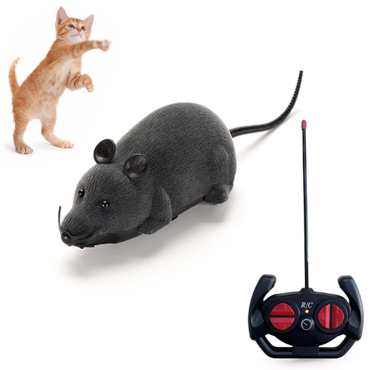 Pixibond Pet Toy in 15 x 9 x 7cm/5.9 x 3.5 x 2.8inch, Grey