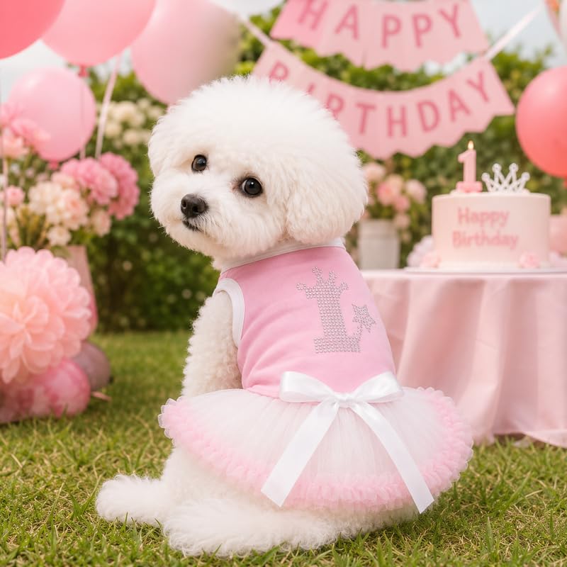Petitebella Pet Apparel in X-Small, Pink/Beige