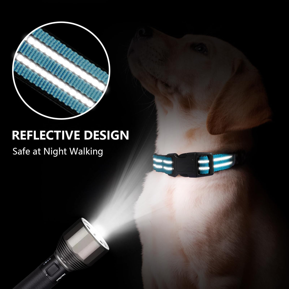 Hikiko Animal Collar in Small, Light Blue