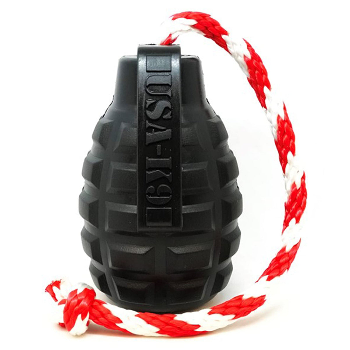SodaPup Pet Toy in Medium, Grenade Black