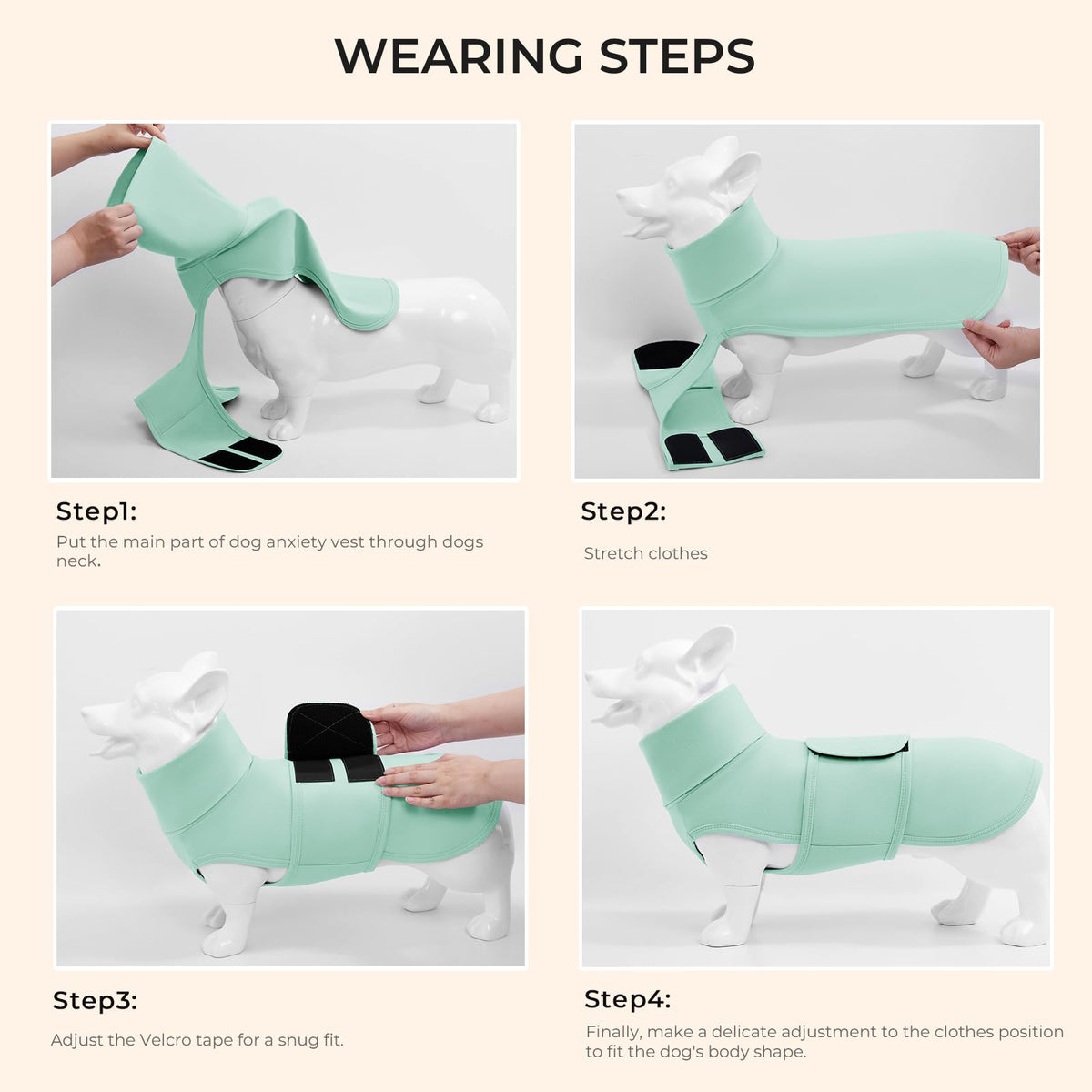 Haloumoning Pet Apparel in X-Small, Mint Green