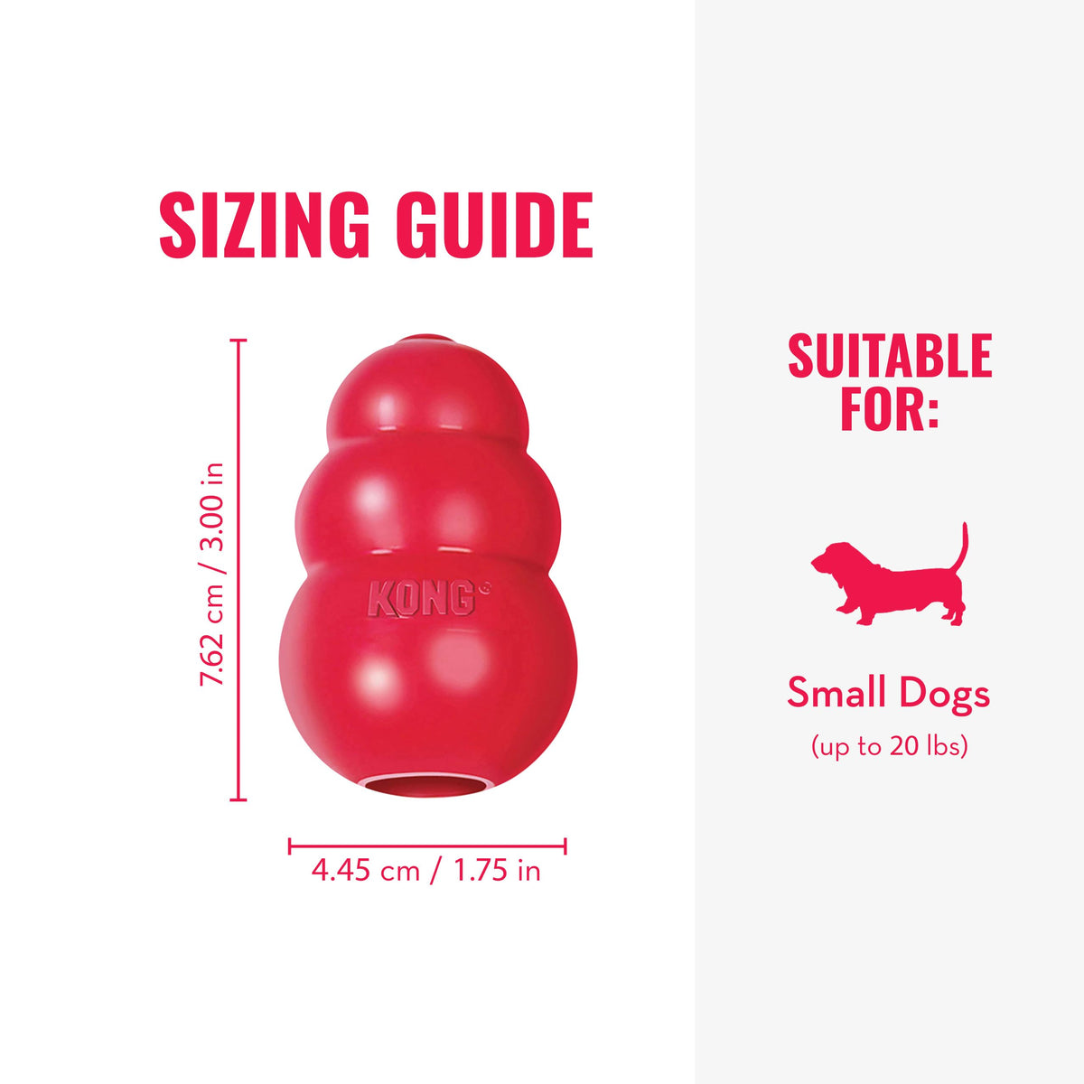 KONG Pet Toy in Small (Pack of 1), Red