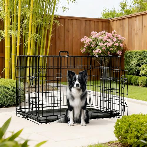 FDW Animal Cage in 42.0"L x 24.0"W x 26.0"H, Dark Black