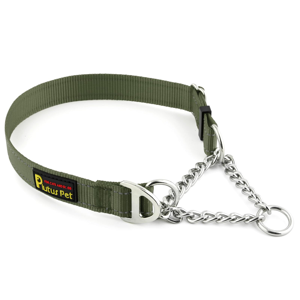 PLUTUS PET Animal Collar in Small, Ranger Green