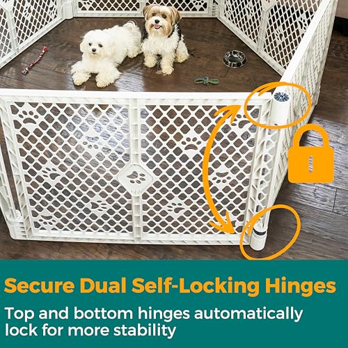 MYPET Pet Playpen in 6-Panel, Light Gray