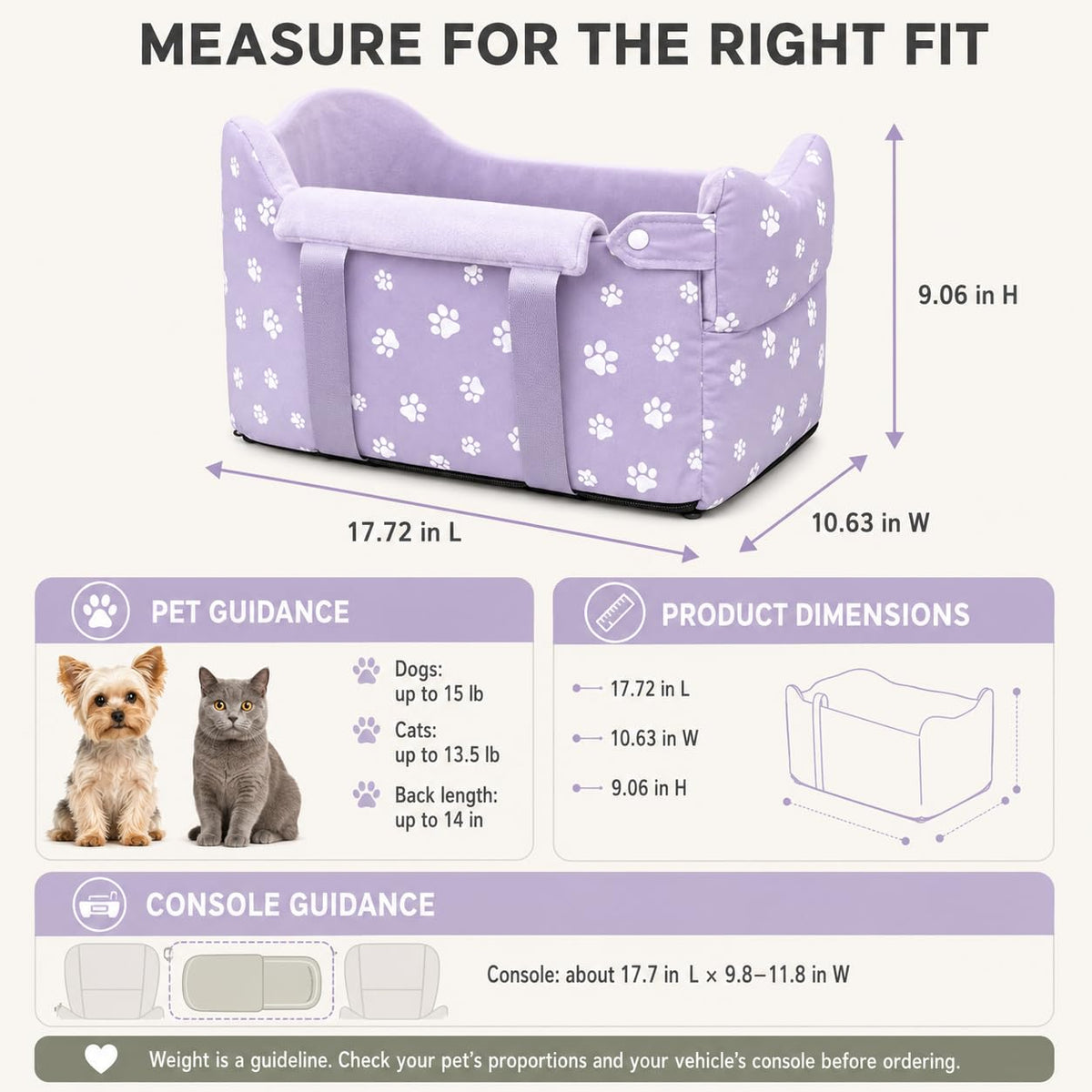 Cullaby Pet Seat in Purple