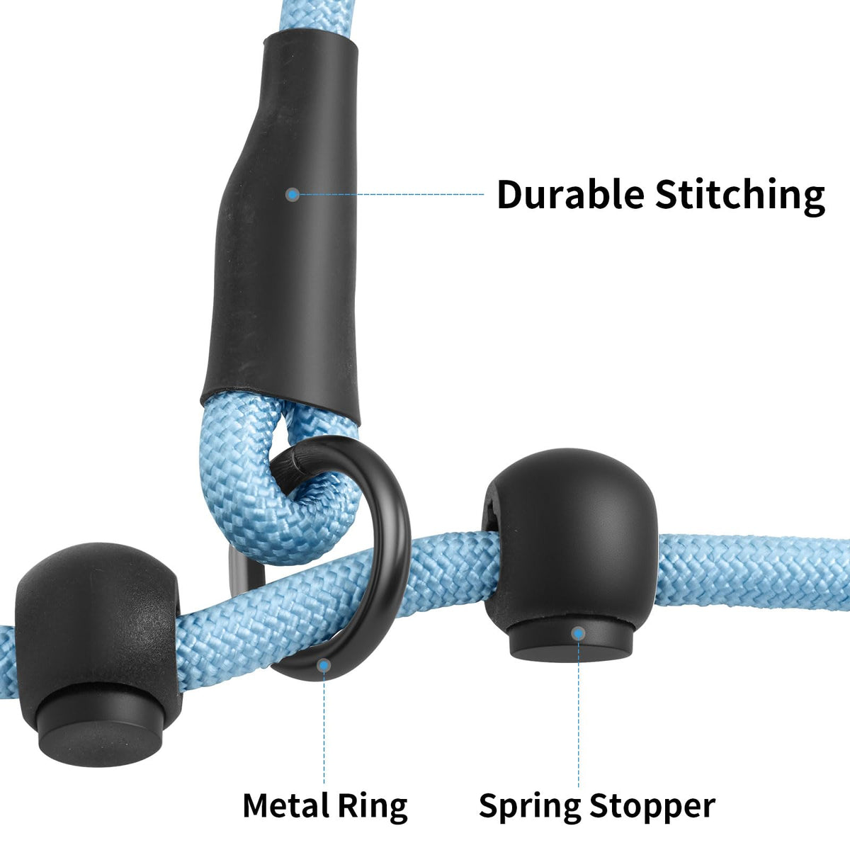 kazazoo Leash in Adjustable (5.5ft to 8.5ft), Light Blue