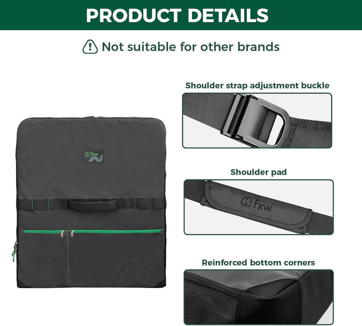 FXW Carrier Bag Case in 32 inch(2 Packs), Black