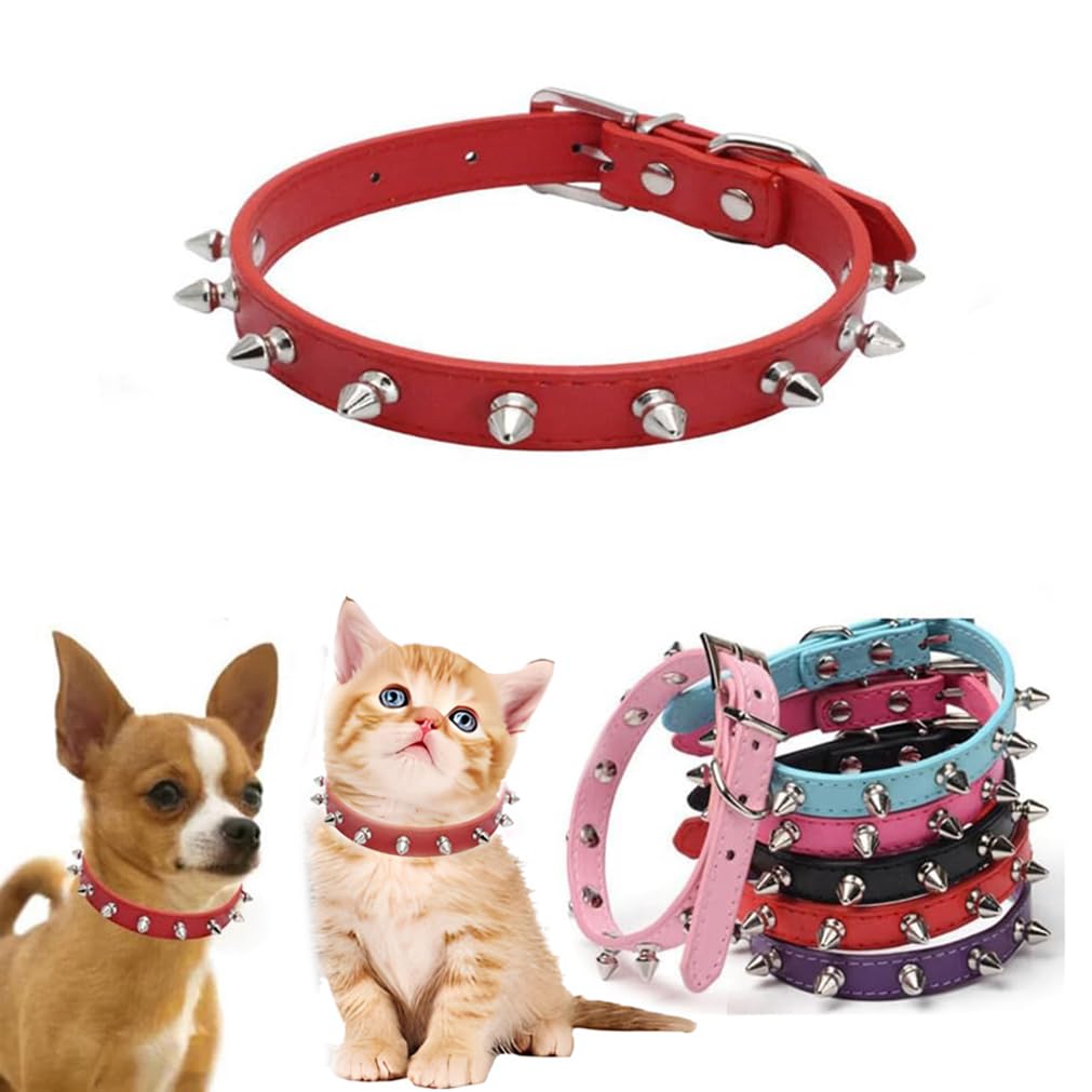 WeimoMonkey Animal Collar in X-Small(Neck7.5-10"), 40 Red