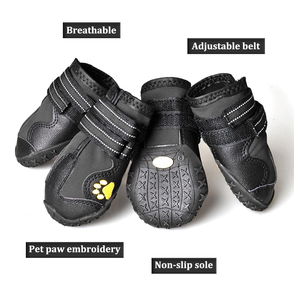 CovertSafe& Paw Hoof Protector in Size 1: （2.3''x1.6'')(L*W) for 10-23 lbs, Black
