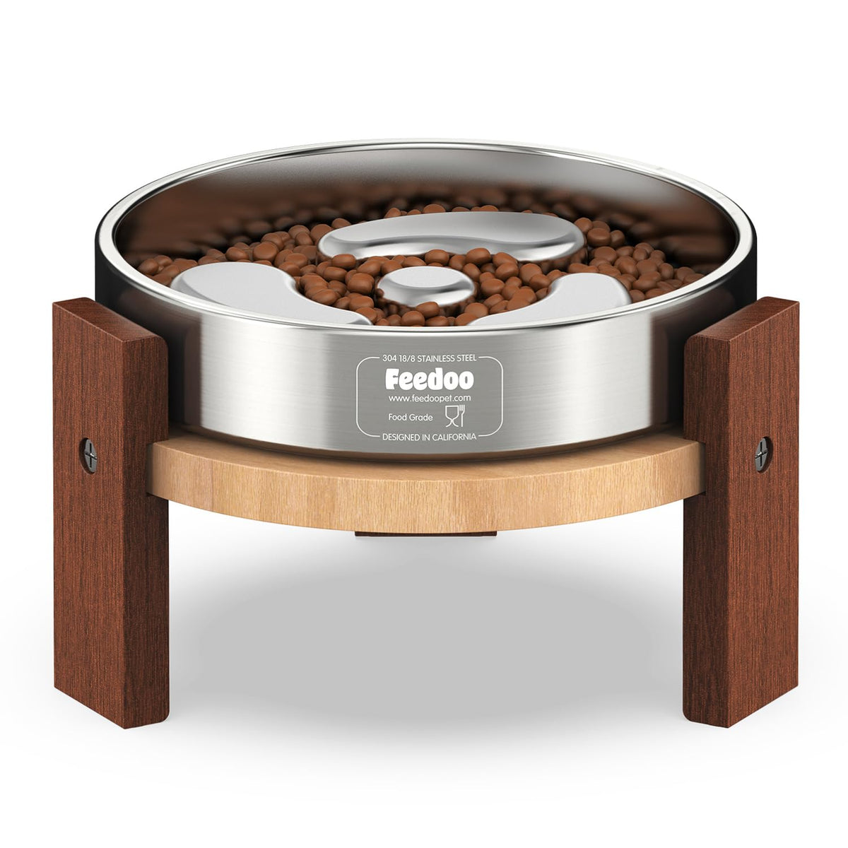 Feedoo Pet Feeder in 4'' Height Stand, 4" Height 1Cup Slow Feeder