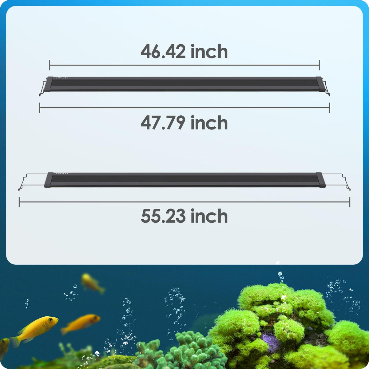 Gamalta Lamp in For 48~54inch Fish Tank, Black - Remote Control