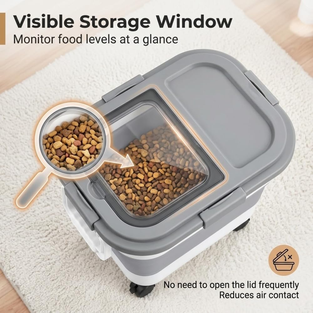 VORNOSI Food Storage Container in Large, gray and white