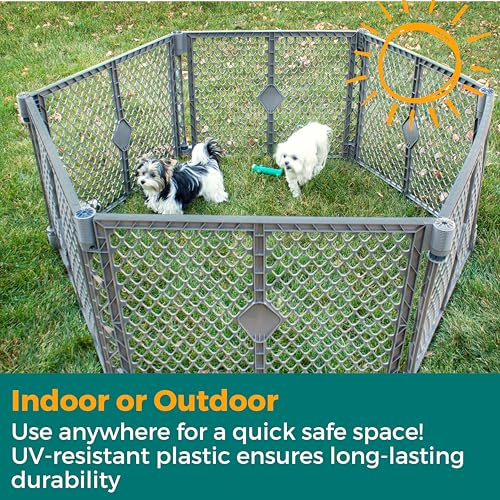 MYPET Pet Playpen in 6-Panel, Fieldstone