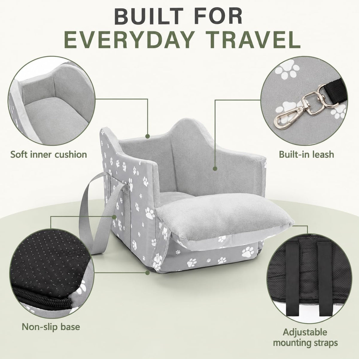 Cullaby Pet Seat in Small, Grey