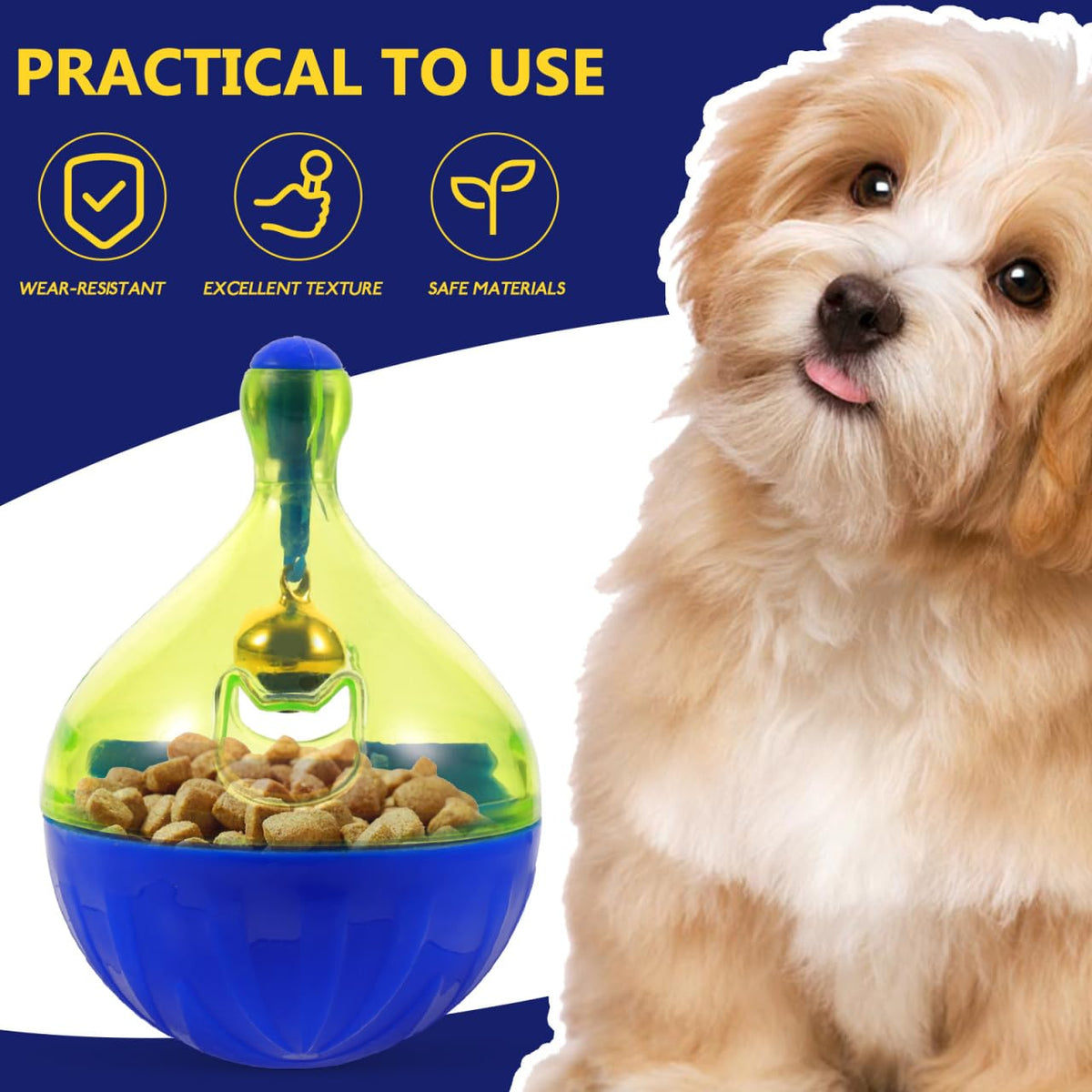 POPETPOP Pet Toy in 2.36X2.36X3.54in, Assorted Color
