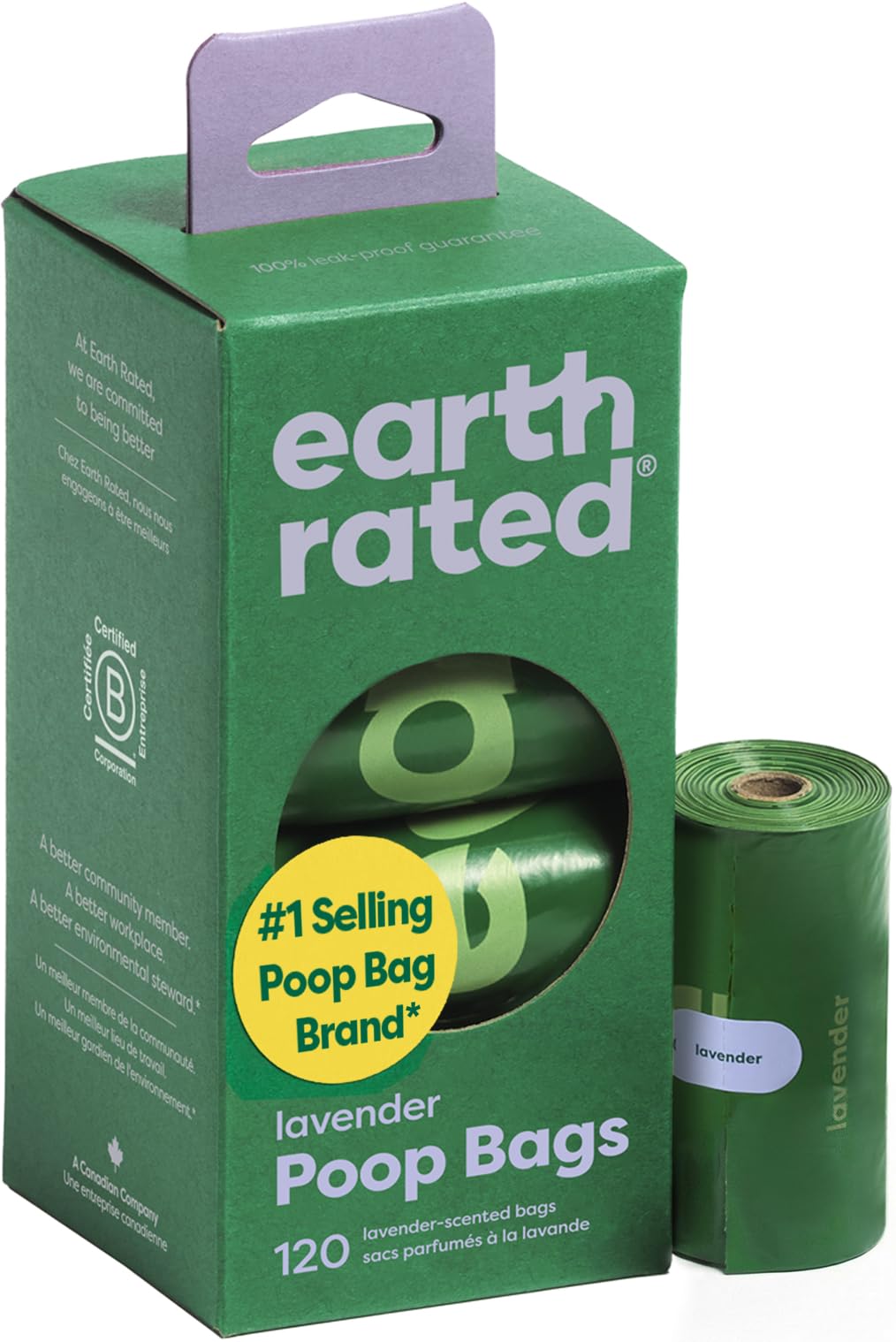 Earth Rated Waste Bag in 1 Count (Pack of 120), Lavender-Scented