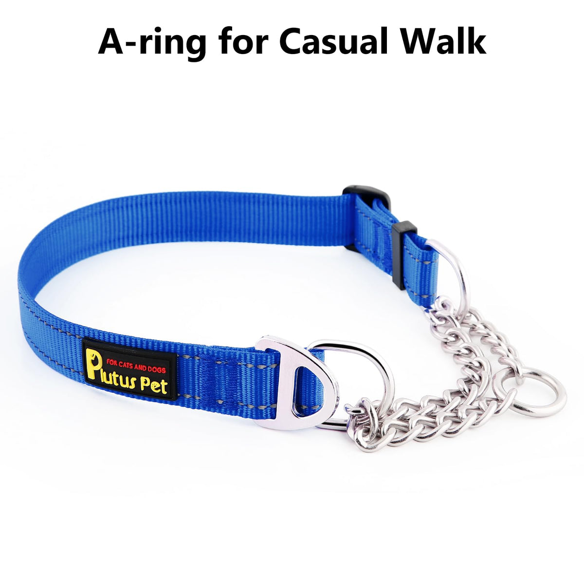 PLUTUS PET Animal Collar in Small, Royal Blue