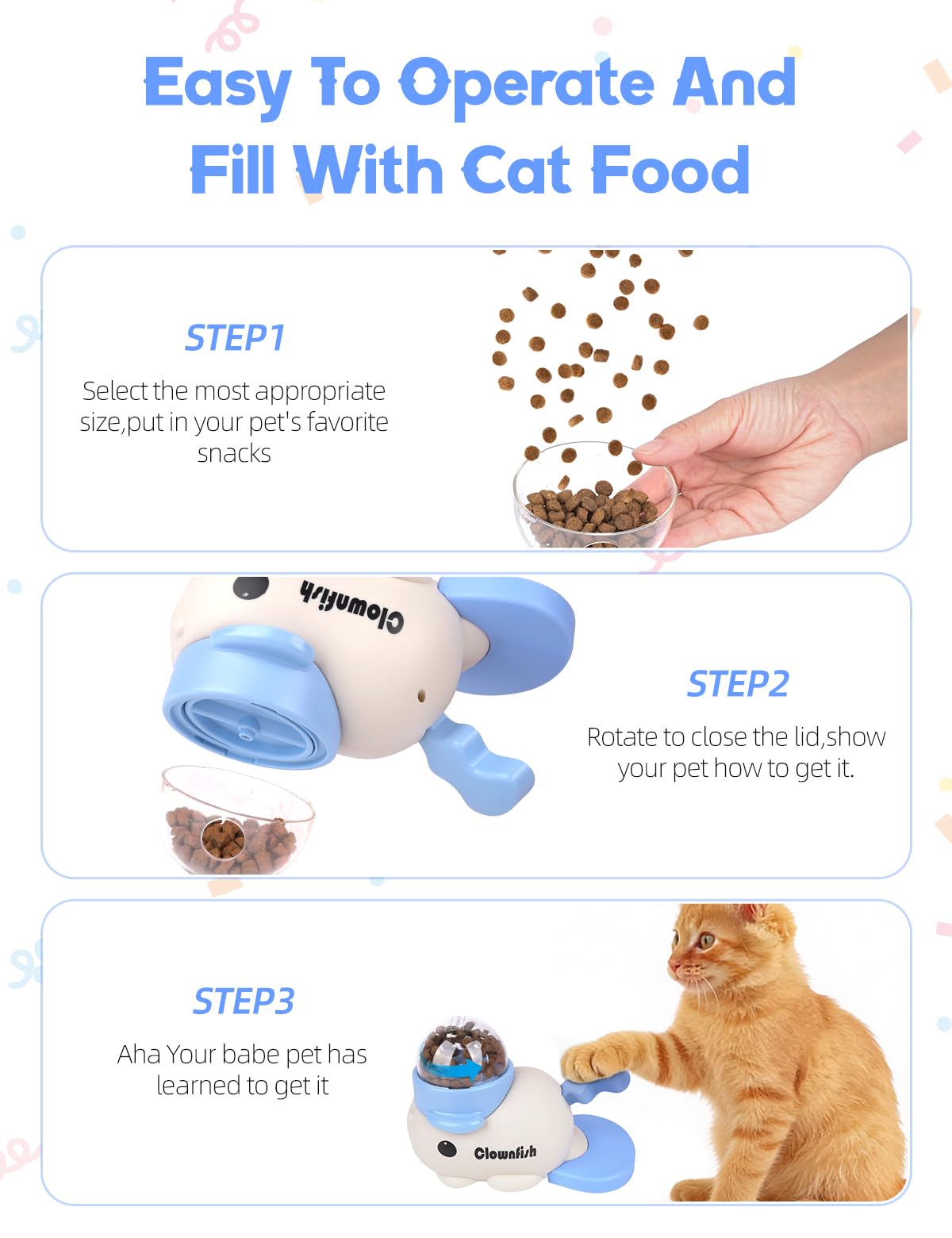 Generic Pet Feeder in blue