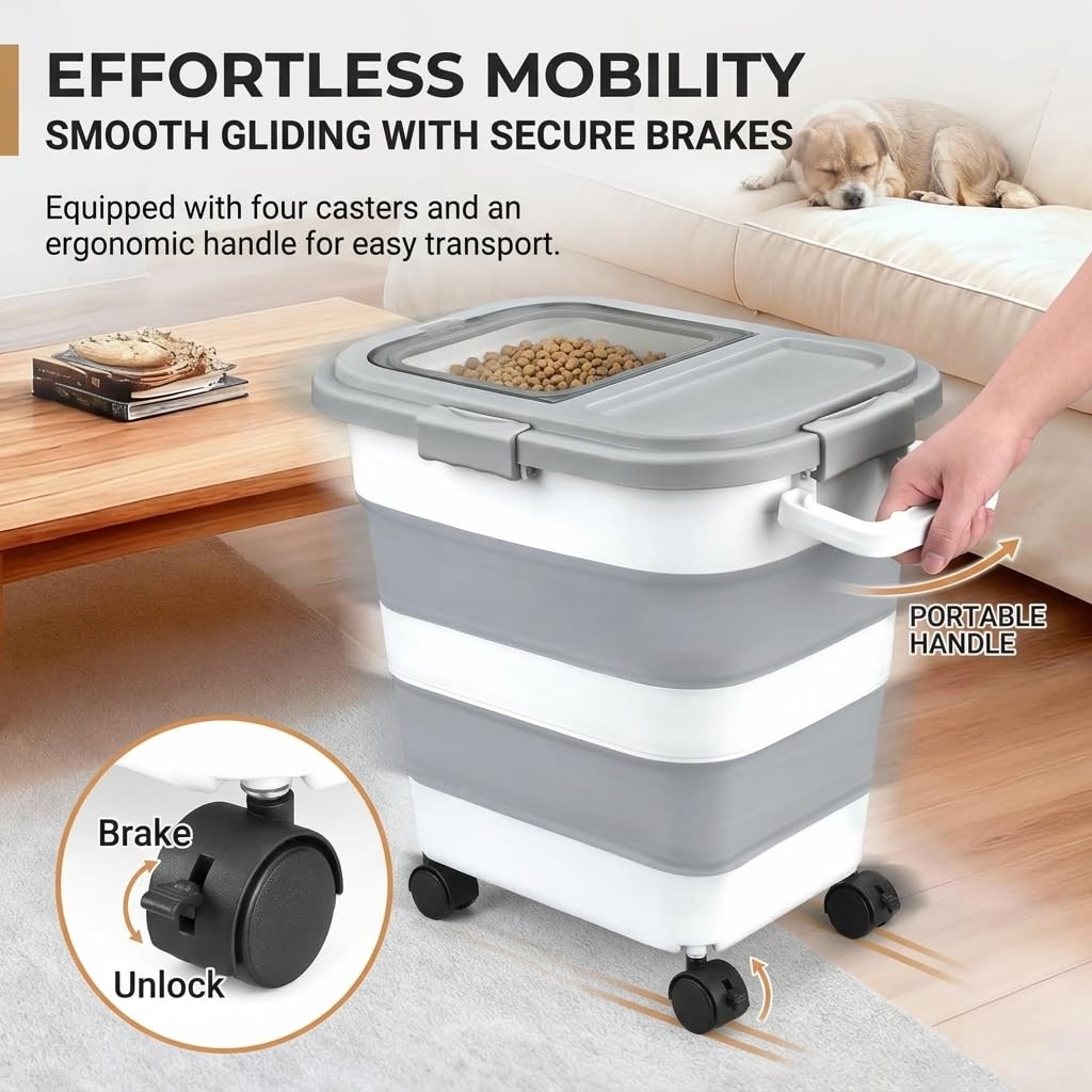 VORNOSI Food Storage Container in Large, gray and white