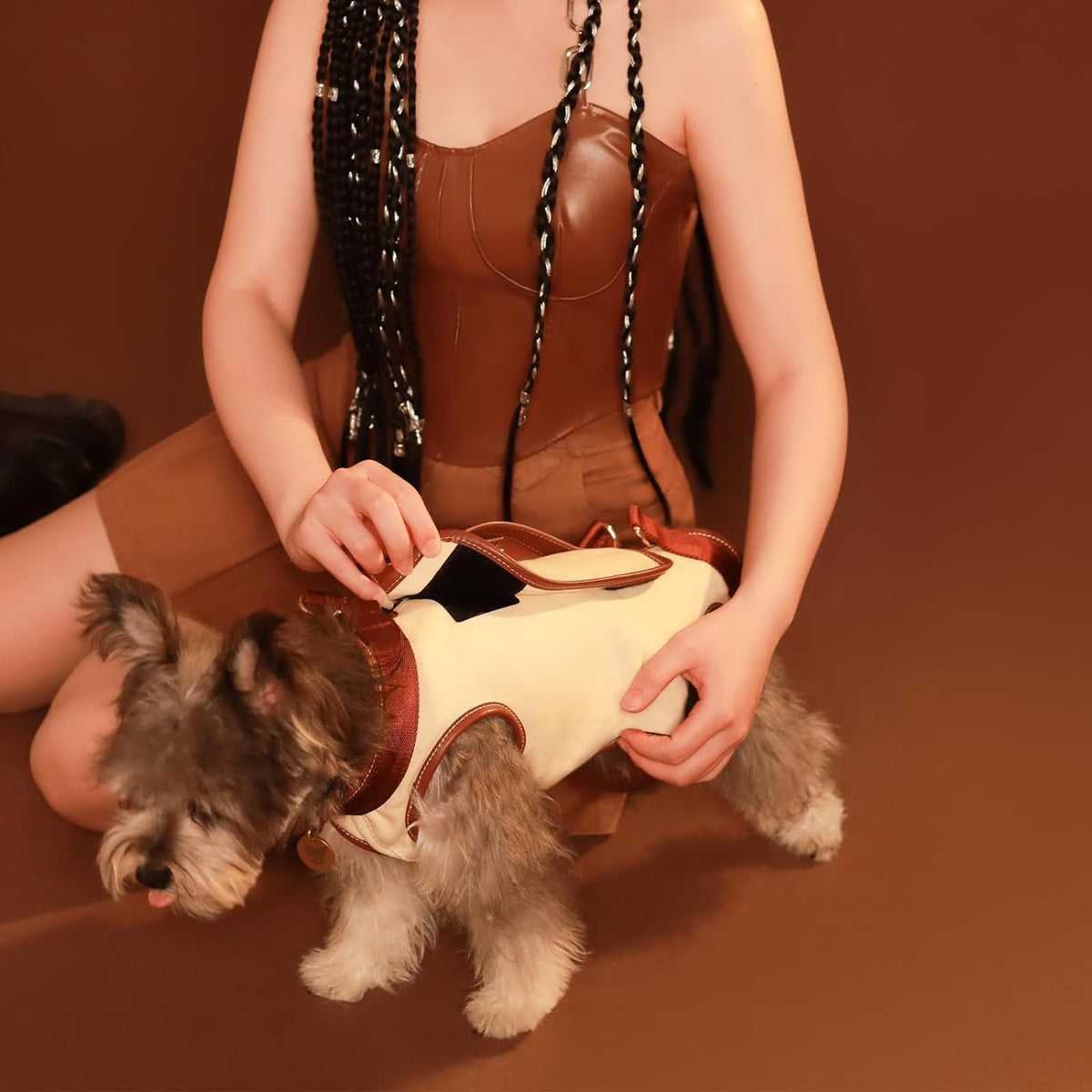 wakytu Animal Harness in Medium(8-13 LBS), 1.0 White