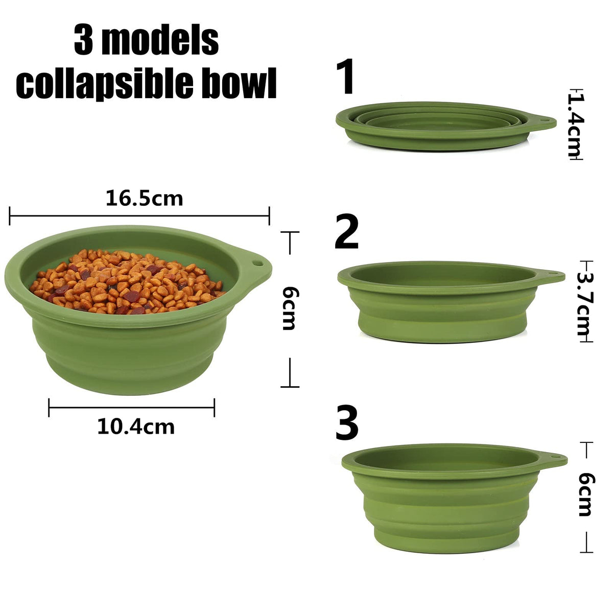 SLSON Pet Feeder in Avocado Green+Dark Green