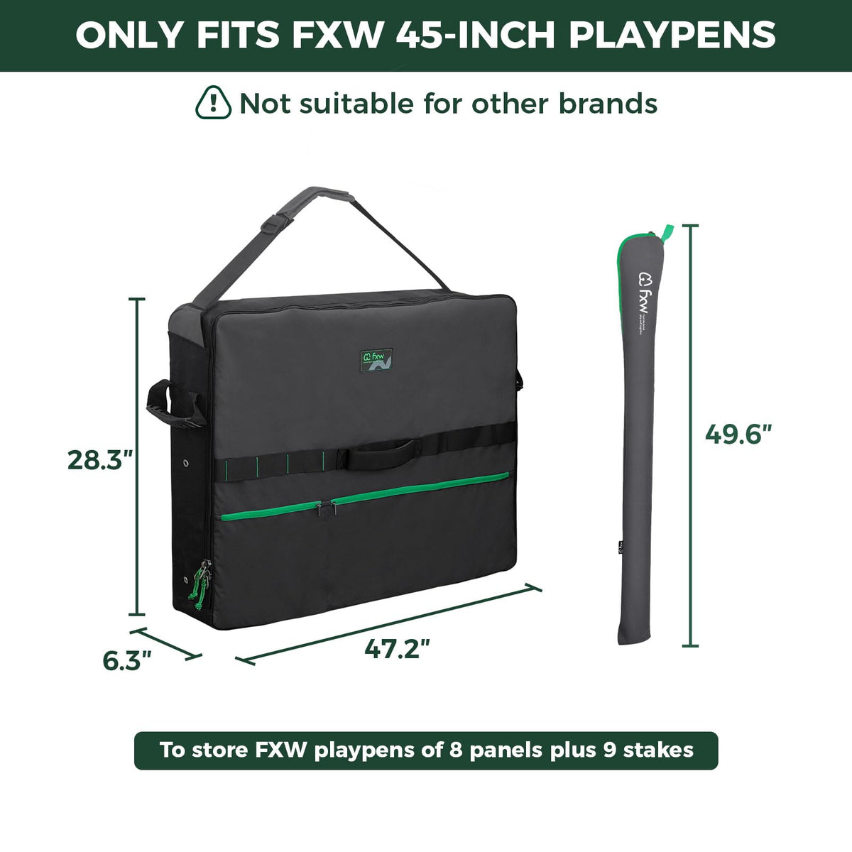 FXW Carrier Bag Case in 45 inch(1 Pack), Black