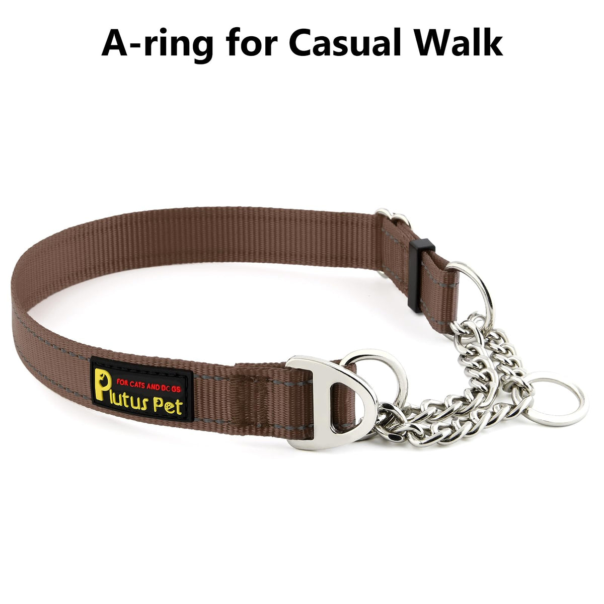 PLUTUS PET Animal Collar in Small, Chocolate