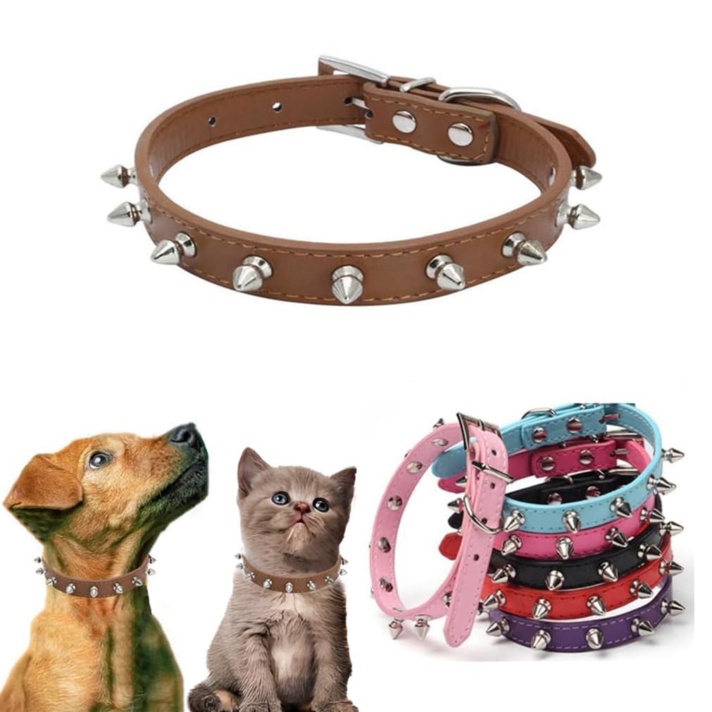WeimoMonkey Animal Collar in X-Small(Neck7.5-10"), 40 Brown