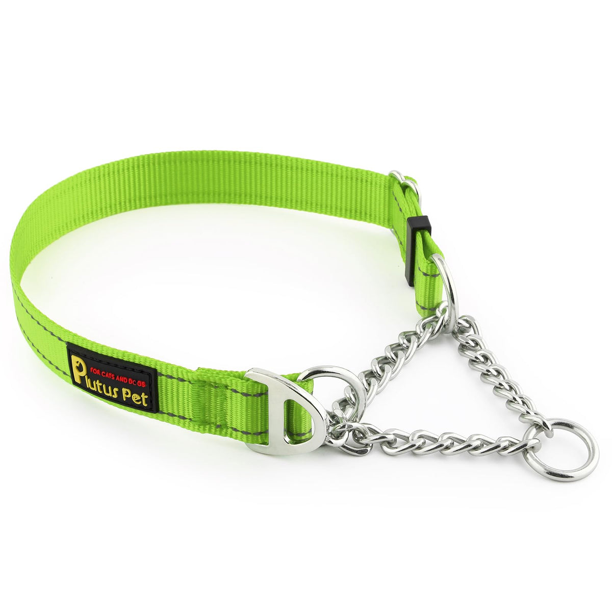 PLUTUS PET Animal Collar in Small, Lime Green