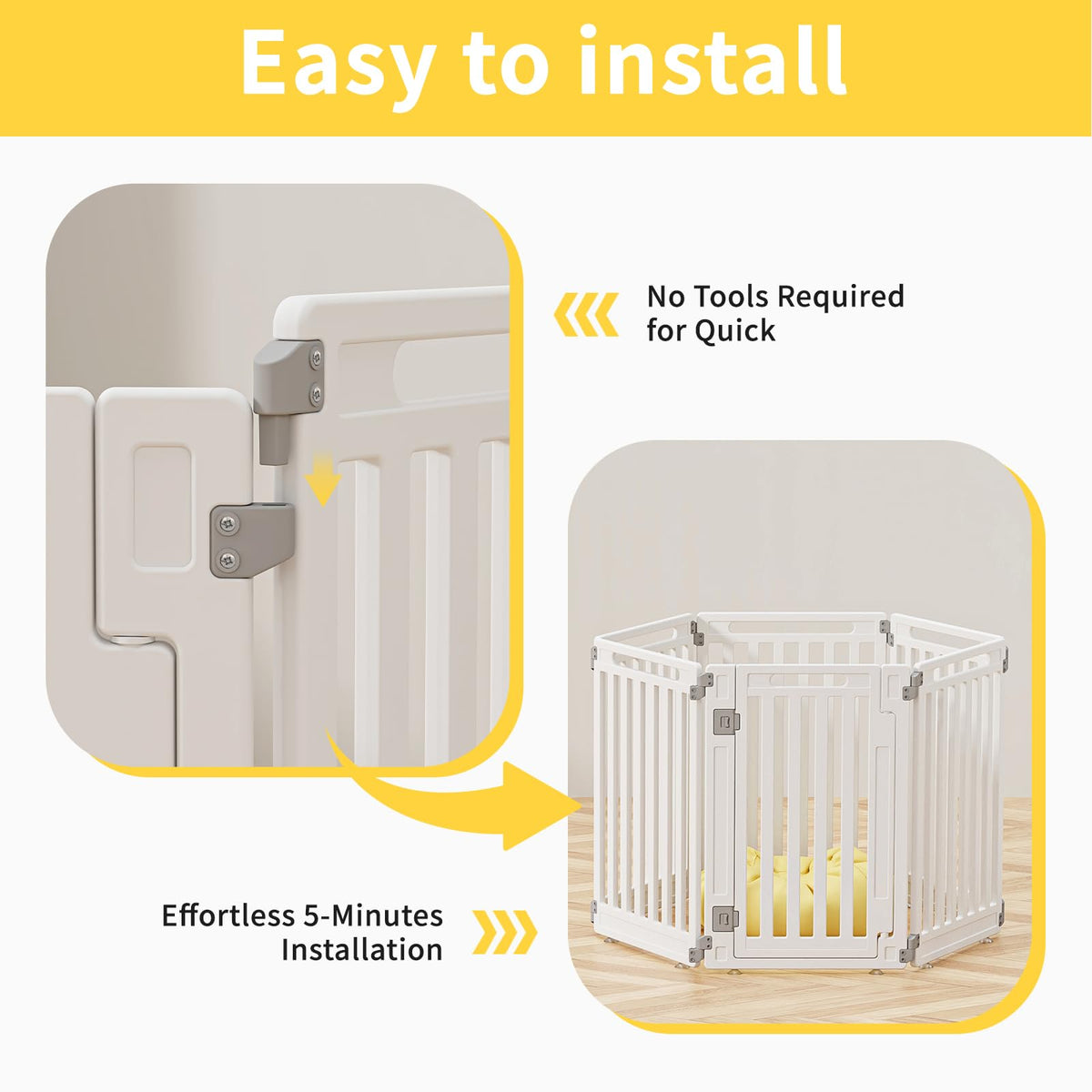 Gupamiga Pet Playpen in White