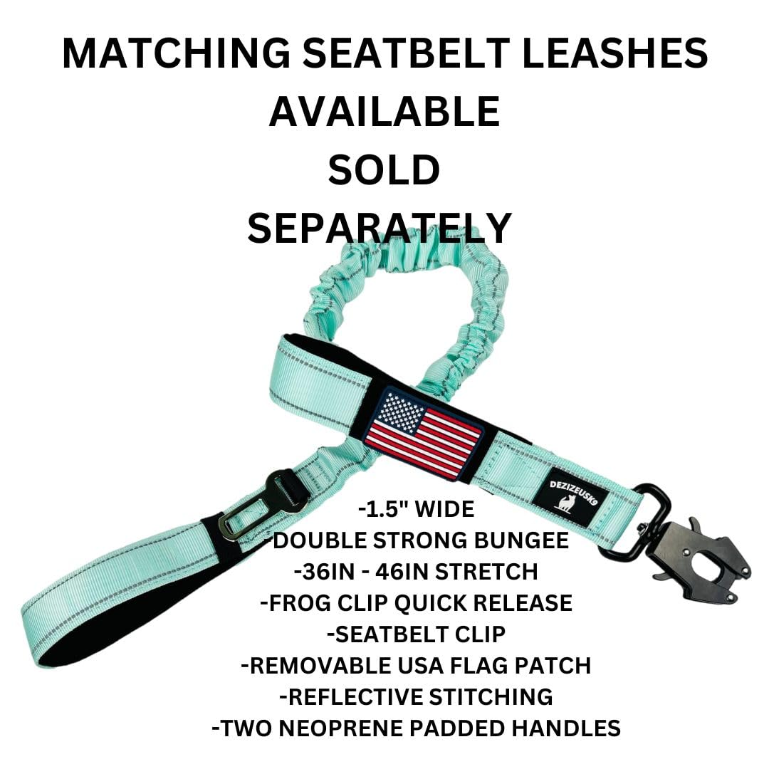 DEZIZEUSK9 Animal Collar in 16-25 INCH, MINTGREEN-COBVEL2