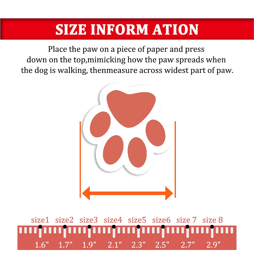 CovertSafe& Paw Hoof Protector in Size 1: （2.3''x1.6'')(L*W) for 10-23 lbs, Red