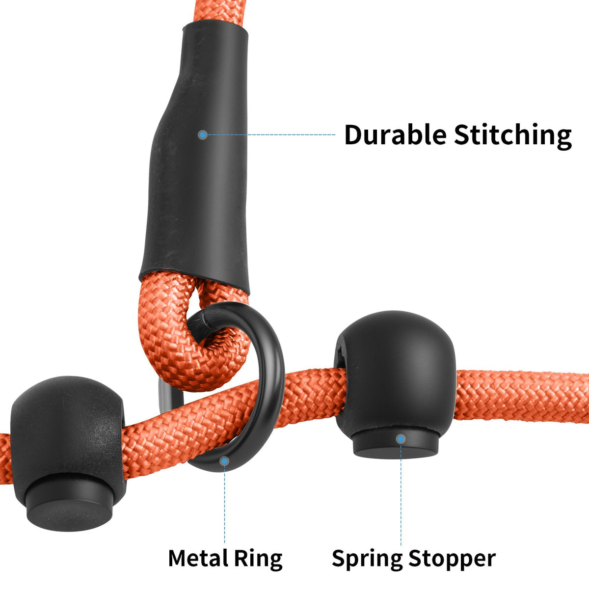 kazazoo Leash in 5.5ft to 8.5ft, Gradient Orange