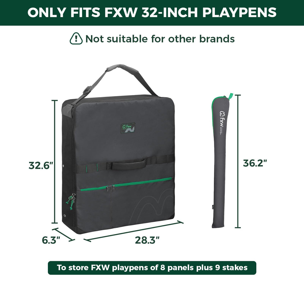 FXW Carrier Bag Case in 32 inch(1 Pack), Black