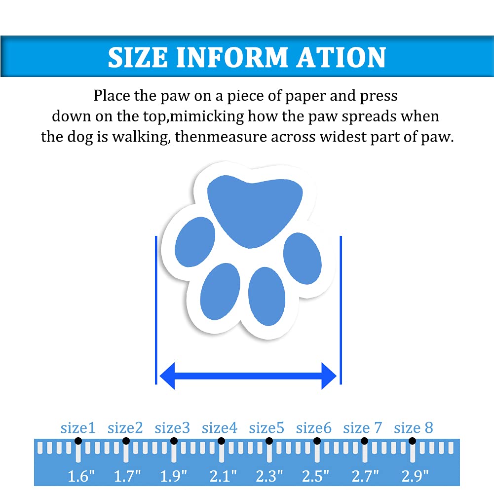 CovertSafe& Paw Hoof Protector in Size 1: （2.3''x1.6'')(L*W) for 10-23 lbs, Blue
