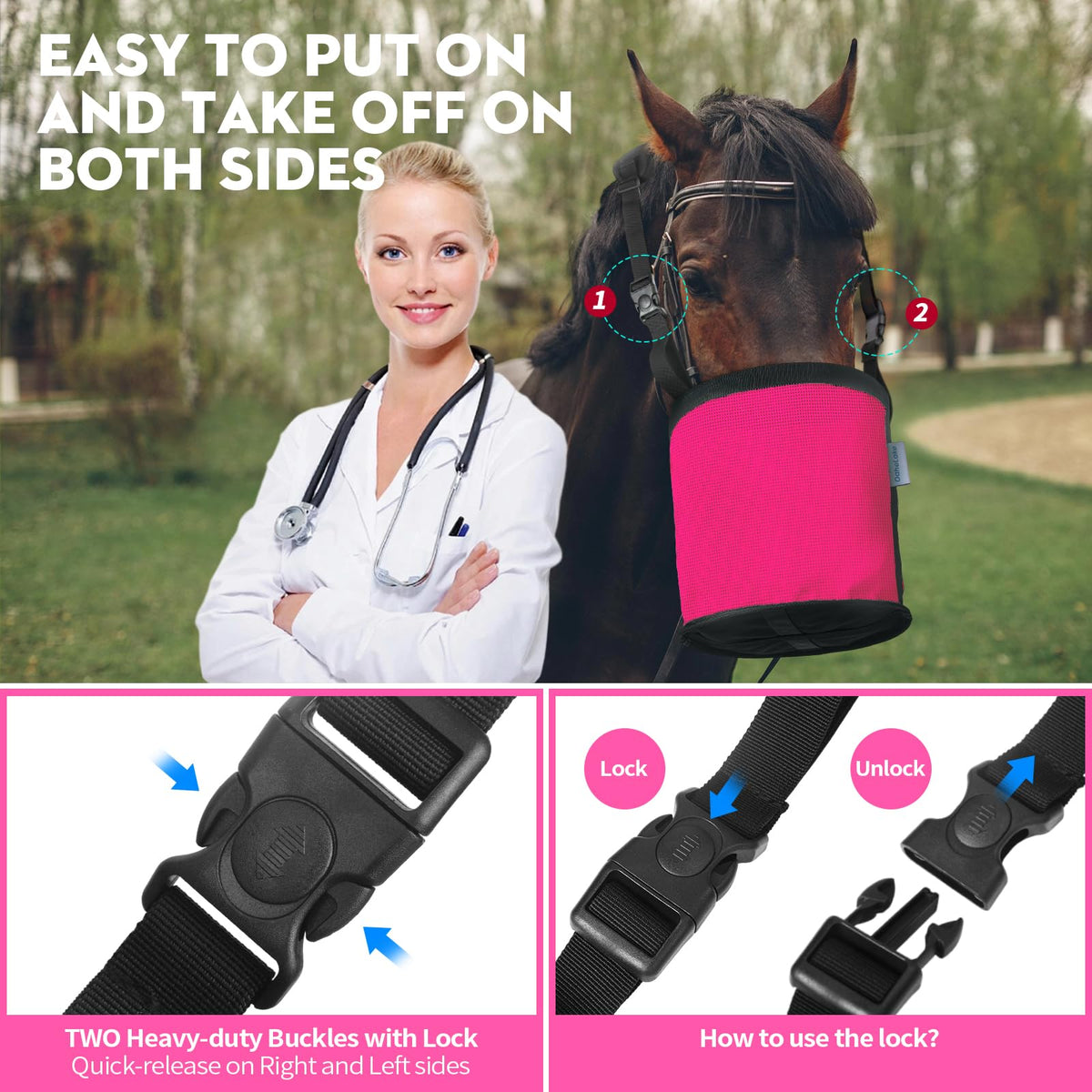 OAHELAKE Pet Supplies in Universal, 2 Pcs Magenta