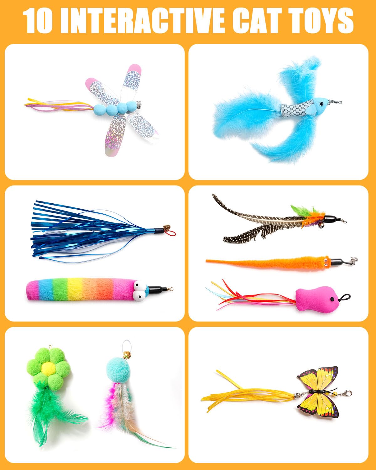 Grevigily Pet Toy in 23.6x15.7x15.7inch, Yellow + Blue